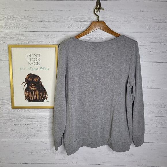 Torrid Rebel Wilson Gray Patchwork Sweatshirt‎ Size 1 - Picture 10 of 12